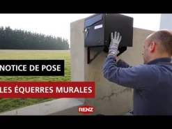 Équerre de fixation murale (x2) ivoire