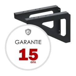 Équerre noire pour boîtes aux lettres (x2)