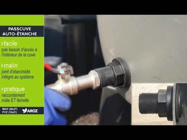 Raccord Passcuve rapide et auto-étanche M3/4-F1/2 AROZ