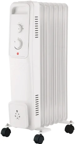 Radiateur bain d'huile mobile 1500W blanc