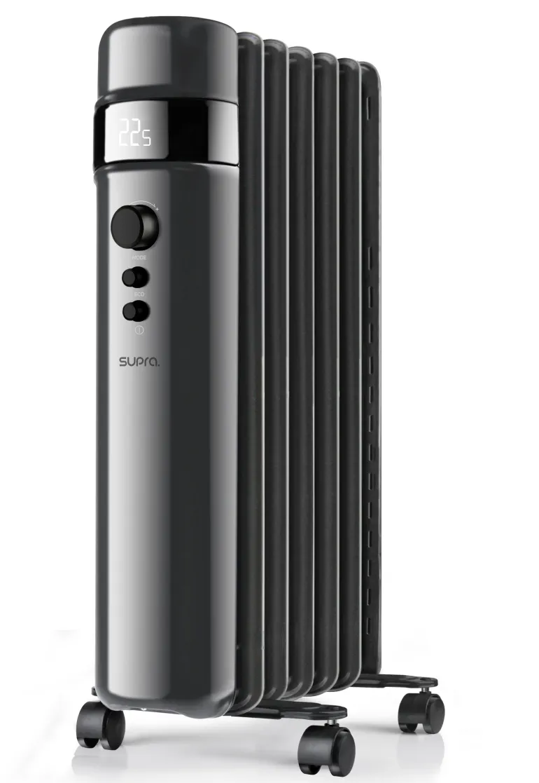 Radiateur électrique bain d'huile mobile 1500W noir