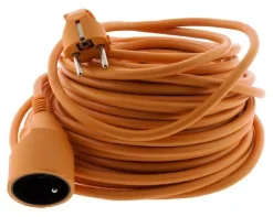 Rallonge électrique fiche 2P+T 16A H05VV-F 3G1,5 25m 3680W