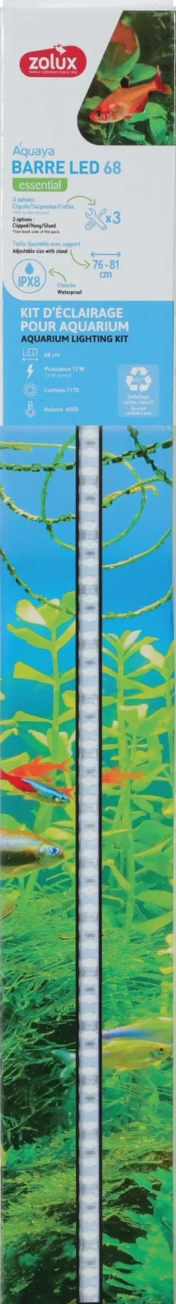 Rampe éclairage pour aquarium barre LED 68 cm ZOLUX