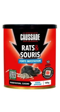 Rats et souris pâte 150 g (10x15g) CAUSSADE