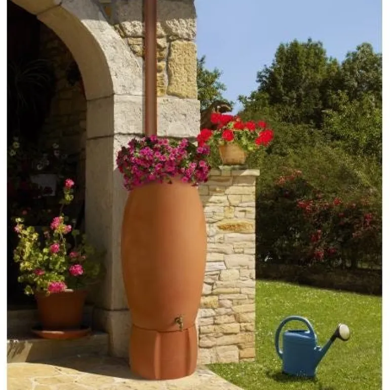Récupérateur à eau Jarre avec socle + couvercle 235L