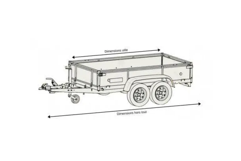 Remorque Robust 200 x 134 cm 39350 LIDER