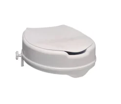 Réhausse WC plastique blanc avec abattant 10 cm