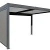 Rideau 3ml gris pour pergola bioclimatique autoportante