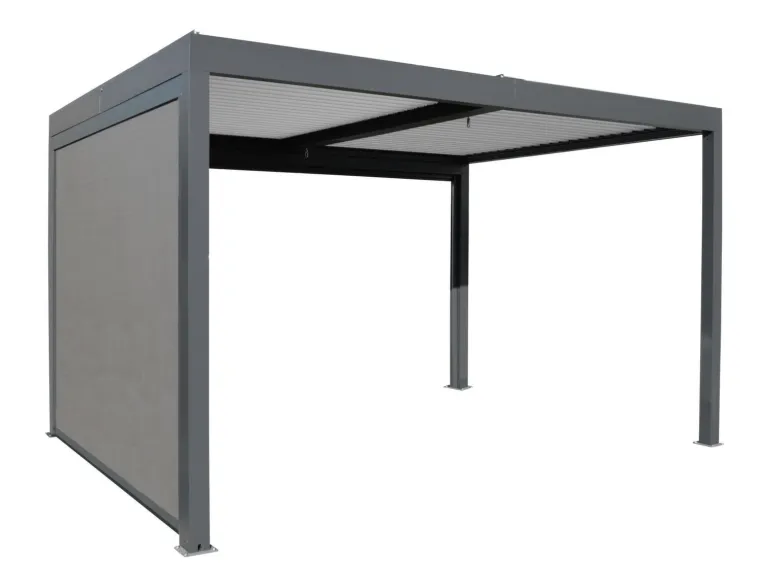 Rideau 3ml gris pour pergola bioclimatique autoportante