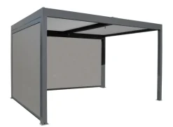 Rideau 4ml gris pour pergola bioclimatique autoportante
