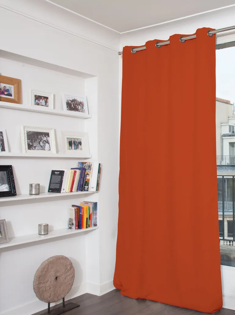 Rideau thermique et occultant 140 x 260 cm rouille