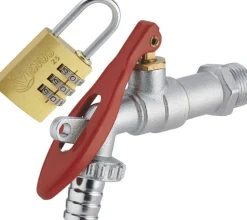 Robinet 1/4T. cadenassable M1/2 nez M3/4 D15 + cadenas code