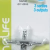 Robinet à air en métal pour aquarium - 3 sorties