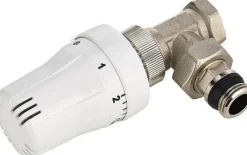 Robinet de radiateur thermostatique équerre 15x21