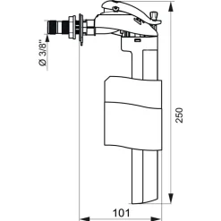 Robinet flotteur alim.latérale compact servo-valve WIRQUIN