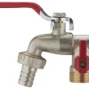 Robinet jardin à sphère M1/2 nez 3/4-D15 + sortie vanne M3/4