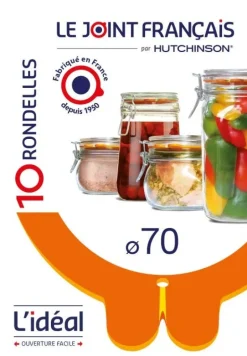 Rondelle bocaux universelle 2 nez Ø 70mm (x10)