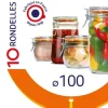 Rondelle bocaux universelle 2 nez Ø 100mm (x10)