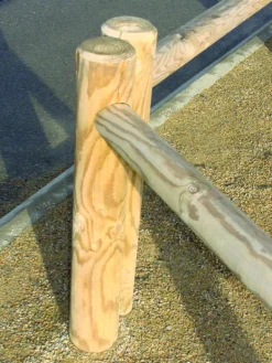 Rondin pin traité classe 4 vert 1 percage, 1,20 / 140mm