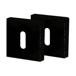 2 rosaces de fonction pêne dormant Onyx zamak noir