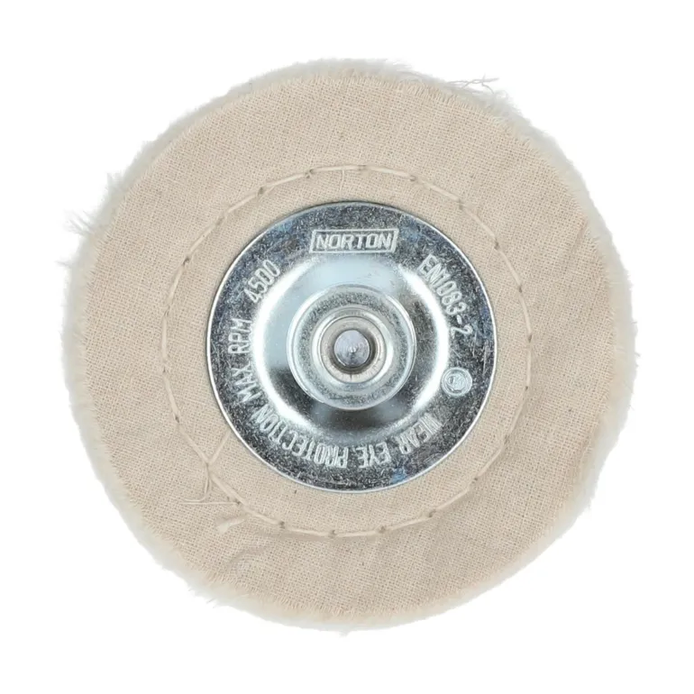 Roue de polissage Ø100 pour perceuse, coton, laiton NORTON