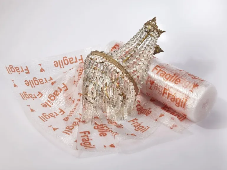 Rouleau film bulles 10 m x 60 cm imprimé "FRAGILE" MOTTEZ