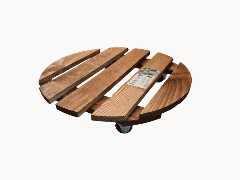 Roule-plantes Basics bois rond 40 cm Naturel