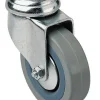 Roulette à oeil pivotante caoutchouc gris Ø50mm, charge 40kg