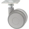Roulette déco pivotante caoutchouc gris Ø40mm, charge 20kg