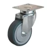Roulette manut pivotante caoutchouc gris Ø60mm charge 50kg