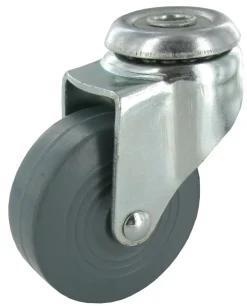 Roulette à oeil piv caoutchouc gris Ø42mm charge 30kg