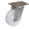 Roulette pivotante polypro blanc Ø80mm, charge 80kg