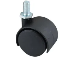 Roulette tige filetée pivotante polypro Ø35mm charge 20kg