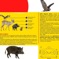 Répulsif lumineux solaire gibier 50m2 ACTO