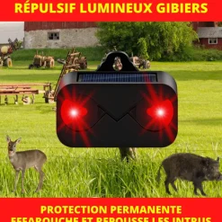Répulsif lumineux solaire gibier 50m2 ACTO