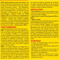 Répulsif sonore solaire contre les oiseaux ACTO