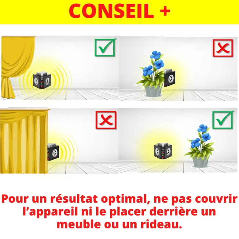 Répulsif à ultrasons 3 en 1 sur secteur contre les rongeurs