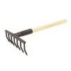 Râteau 7 dents rondes 120 cm acier noir