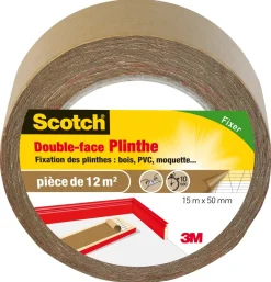 Ruban adhésif double face plinthes 15mx50mm