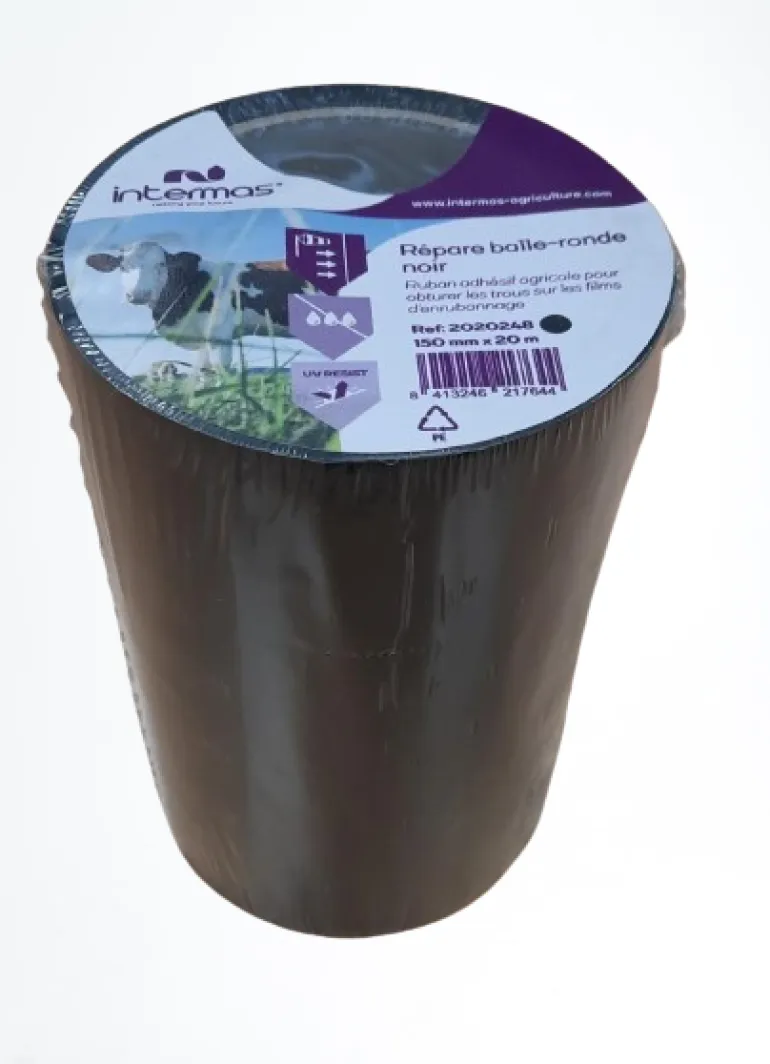 Ruban adhésif répare balle ronde 150mm x 20m noir