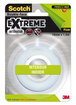 Ruban double face extrême intérieur blanc 1,5mx19mm