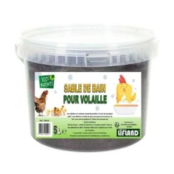 Sable de bain pour volaille en seau de 5L