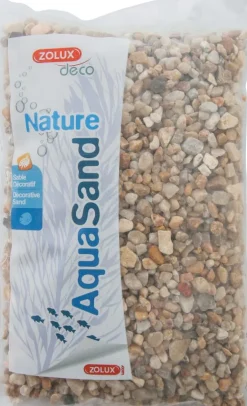 Sable décoratif Aquasand nature quartz gros 1kg ZOLUX