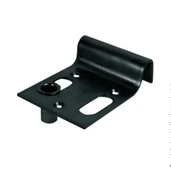 Sabot de portail avec gâche à visser acier noir