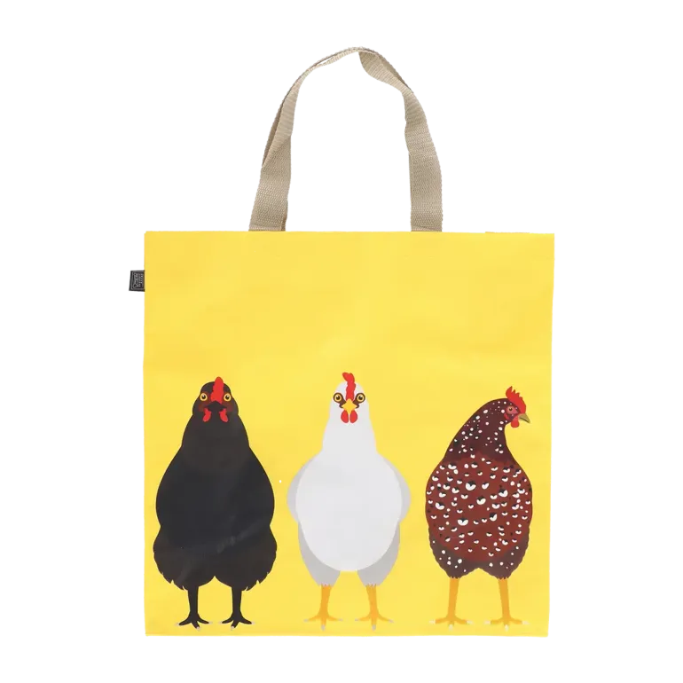 Sac de courses motif poules