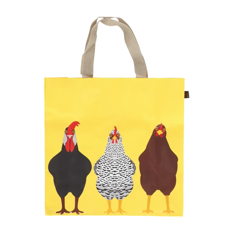 Sac de courses motif poules