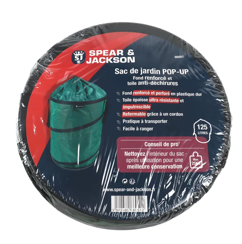 Sac de jardin pop up 125L refermable