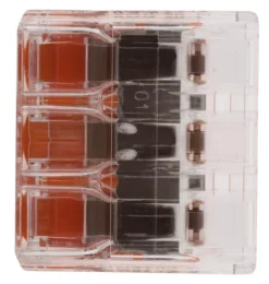 Sachet de 5 bornes 3 entrées série 221 6 mm² WAGO