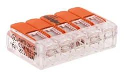 Sachet de 5 bornes 5 entrées série 221 WAGO