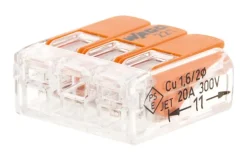 Sachet de 10 bornes 3 entrées série 221 WAGO